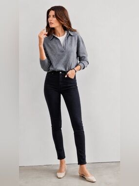 NWOT La Ligne Valerie Cigarette Jeans in Black | Size 25